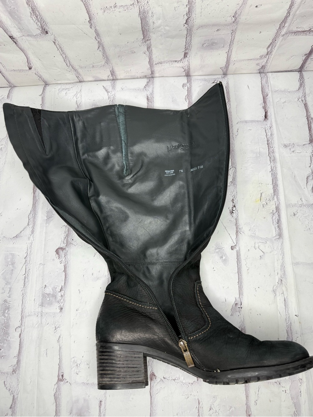 Paul Green Kendra Knee High Riding Boots Sz 7.5 Black Leather Equestrian Renfair - Picture 12 of 13